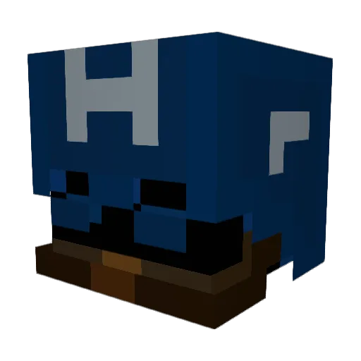 P0CHO Minecraft avatar head, 3D render