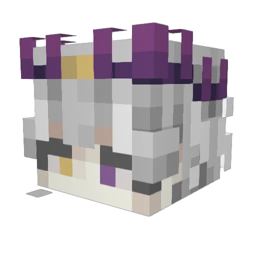 P0ISONIC Minecraft avatar head, 3D render