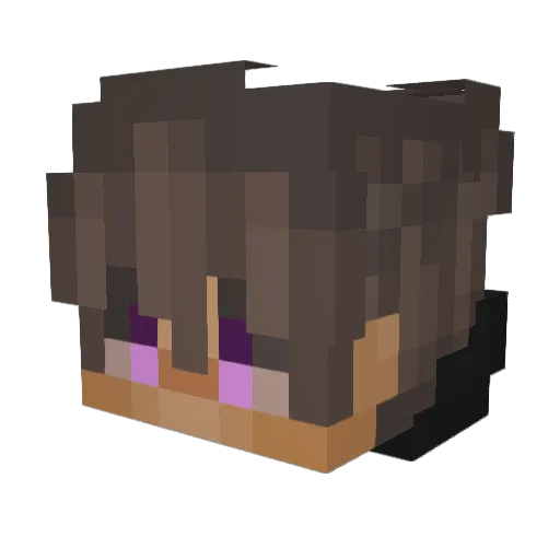 P0LUL Minecraft avatar head, 3D render