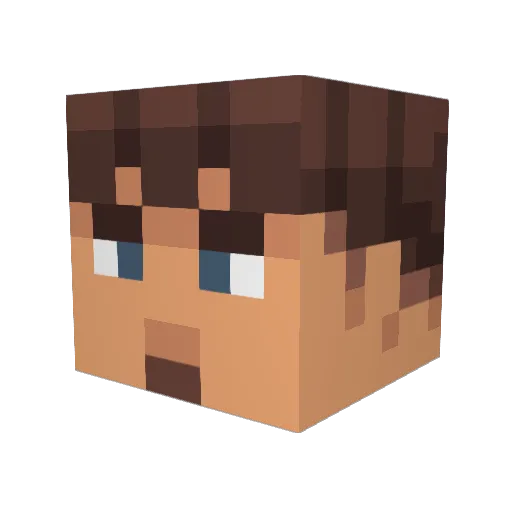 P0LYHIST0R Minecraft avatar head, 3D render