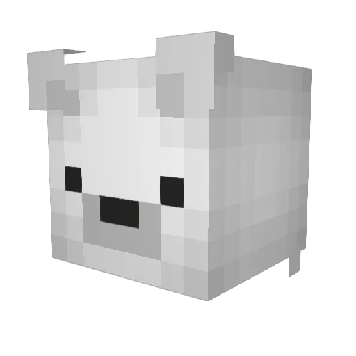 P0LarW8555 Minecraft avatar head, 3D render