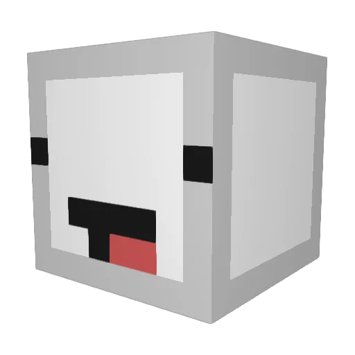 P0MEE Minecraft avatar head, 3D render