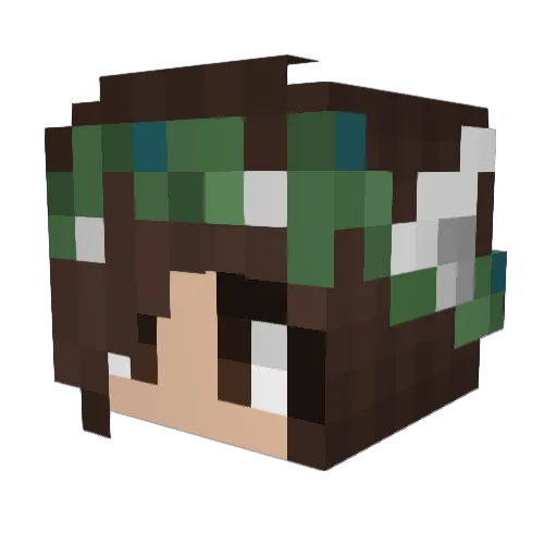 P0NGA Minecraft avatar head, 3D render