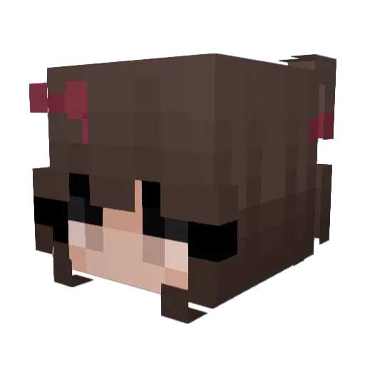 P0NN1E Minecraft avatar head, 3D render