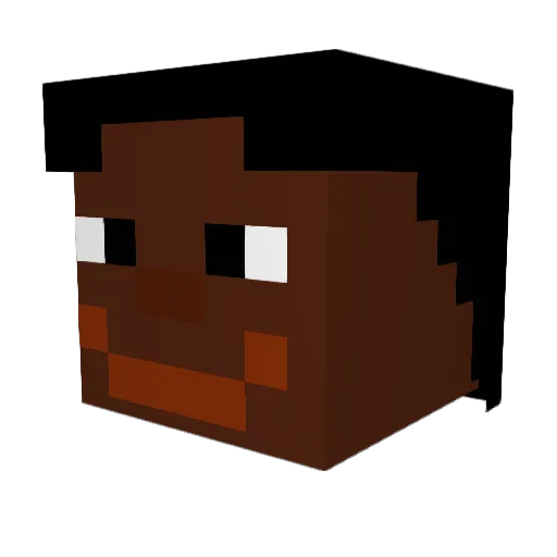 P0N_P0N Minecraft avatar head, 3D render