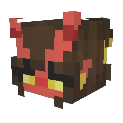 P0P0YU Minecraft avatar head, 3D render