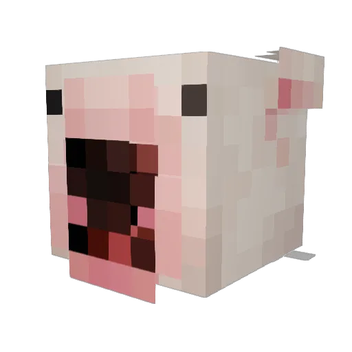 P0RNhub_Live Minecraft avatar head, 3D render