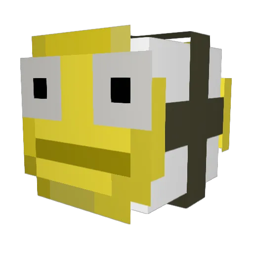 P0S1TIVE Minecraft avatar head, 3D render