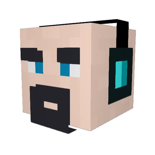 P0SiT Minecraft avatar head, 3D render