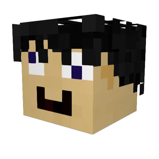 P0T4T0_ Minecraft avatar head, 3D render