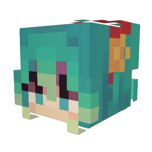P0TAT0BREAD Minecraft avatar head, 3D render