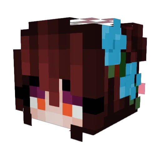 P0TAT0_P Minecraft avatar head, 3D render