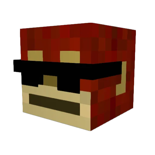 P0TD3S1GN Minecraft avatar head, 3D render