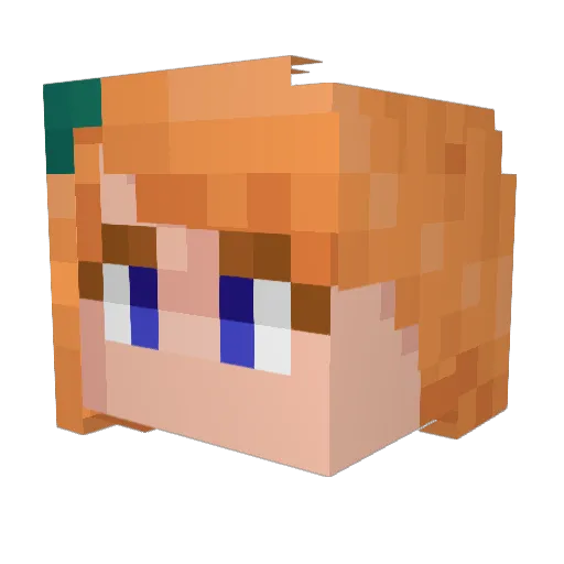 P0TP0T Minecraft avatar head, 3D render