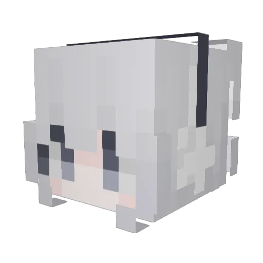 P0X1A0 Minecraft avatar head, 3D render