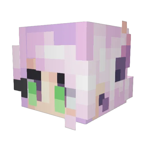 P0_RI Minecraft avatar head, 3D render