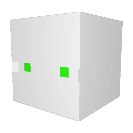 P0__0P Minecraft avatar head, 3D render