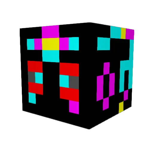 P0_e Minecraft avatar head, 3D render