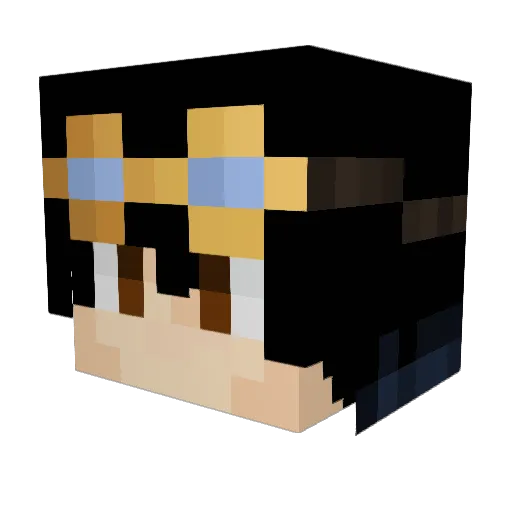 P0keMastR Minecraft avatar head, 3D render