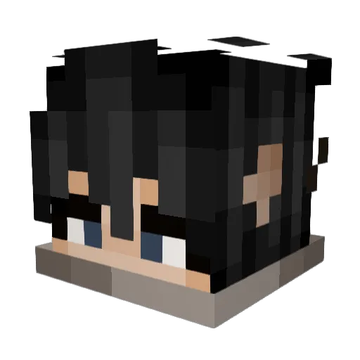 P0l1b1u5 Minecraft avatar head, 3D render