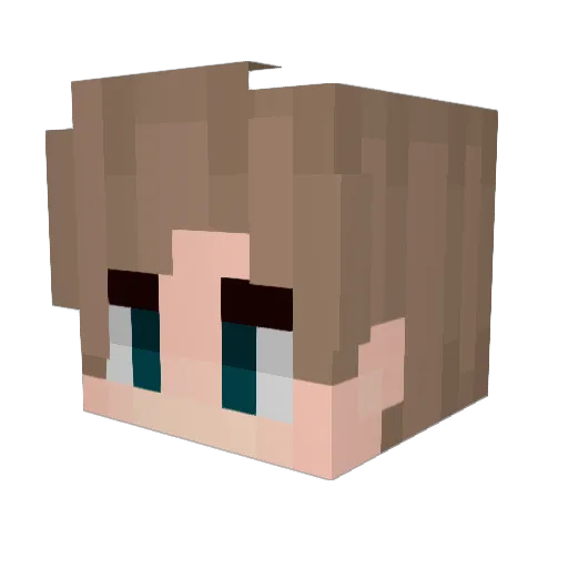 P0lyakov Minecraft avatar head, 3D render