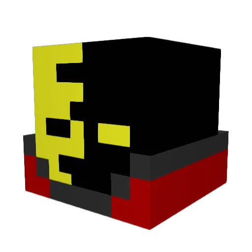 P0nkie Minecraft avatar head, 3D render