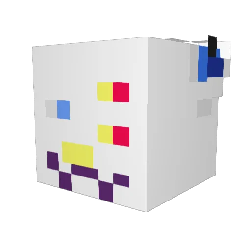 P0pR0ckzzz Minecraft avatar head, 3D render