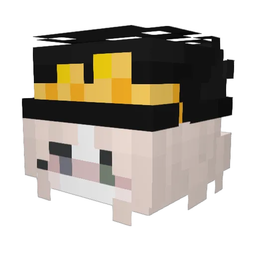 P0rnLover Minecraft avatar head, 3D render