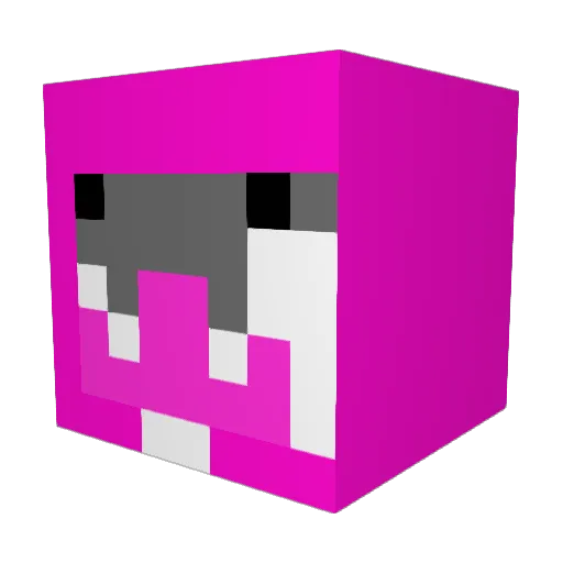 P0rtal2 Minecraft avatar head, 3D render