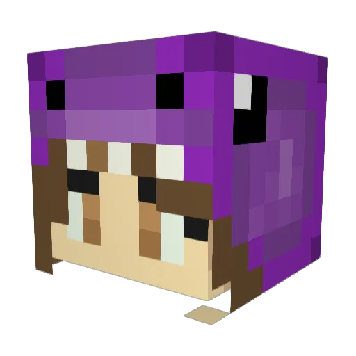 P0rtia03 Minecraft avatar head, 3D render
