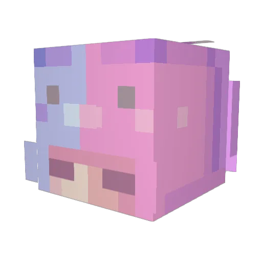 P0tass1um Minecraft avatar head, 3D render