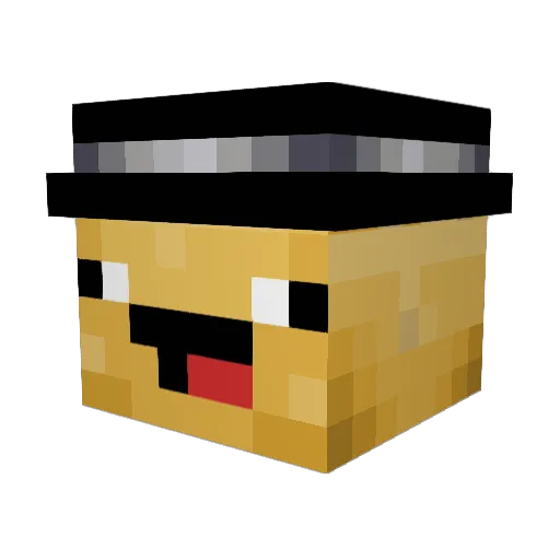 P0tato_08 Minecraft avatar head, 3D render