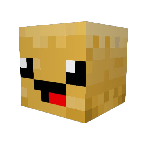 P0tatoboy Minecraft avatar head, 3D render