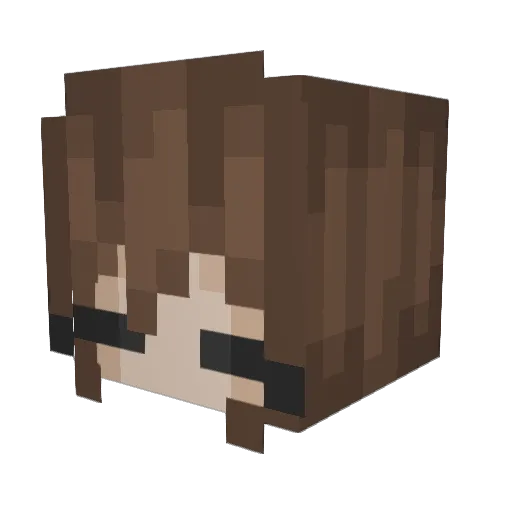 P0tatokun Minecraft avatar head, 3D render