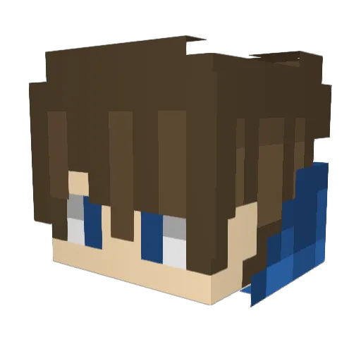 P0und_Cak3 Minecraft avatar head, 3D render