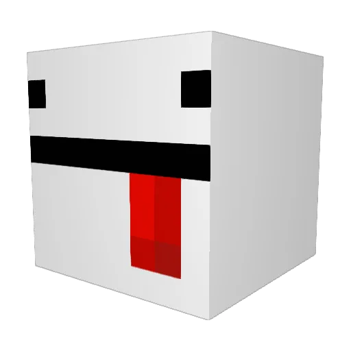 P0ut1ne Minecraft avatar head, 3D render