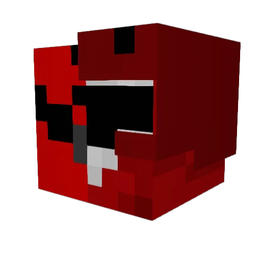 P0val Minecraft avatar head, 3D render