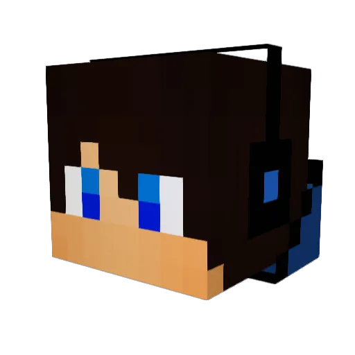 P155Drawer Minecraft avatar head, 3D render