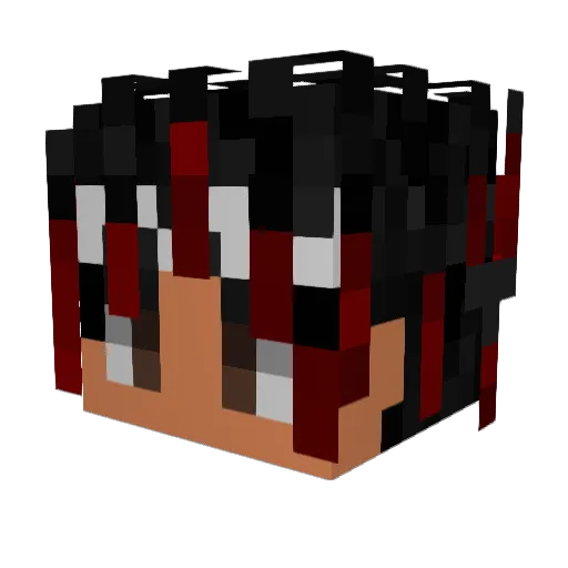 P17_PL Minecraft avatar head, 3D render