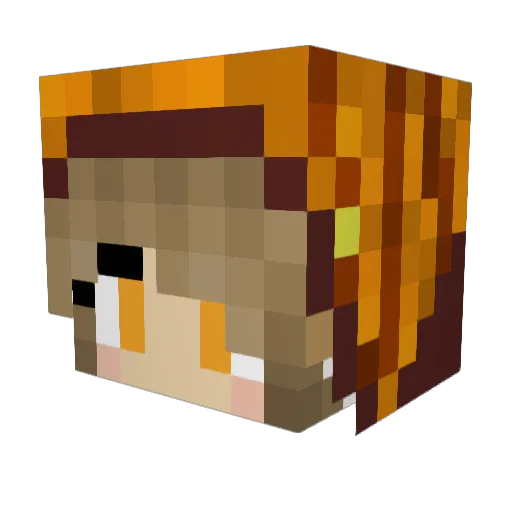 P1AV Minecraft avatar head, 3D render