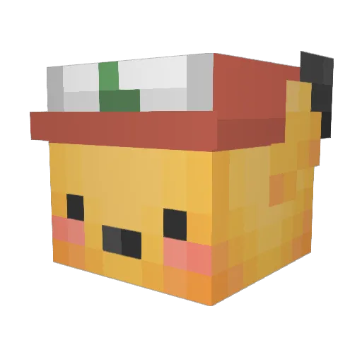 P1KATAMI Minecraft avatar head, 3D render