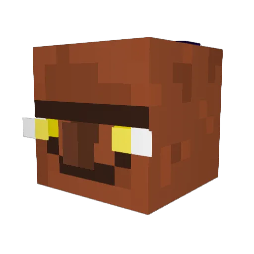 P1KeZo Minecraft avatar head, 3D render