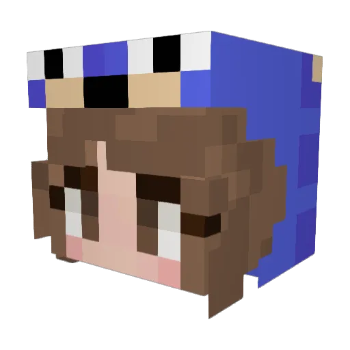 P1LLX Minecraft avatar head, 3D render