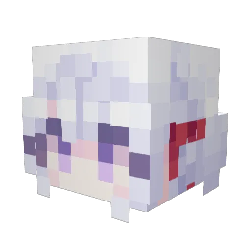 P1NKP0N9 Minecraft avatar head, 3D render