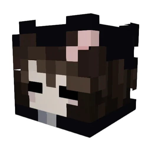 P1NKS1F Minecraft avatar head, 3D render