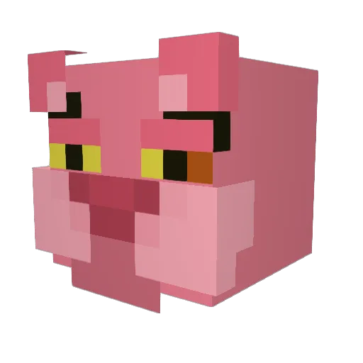 P1NK_P4NT3R Minecraft avatar head, 3D render