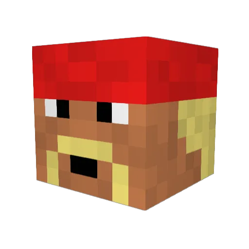 P1RRE Minecraft avatar head, 3D render