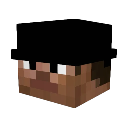 P1W3 Minecraft avatar head, 3D render