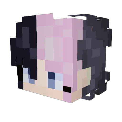 P1X1E Minecraft avatar head, 3D render