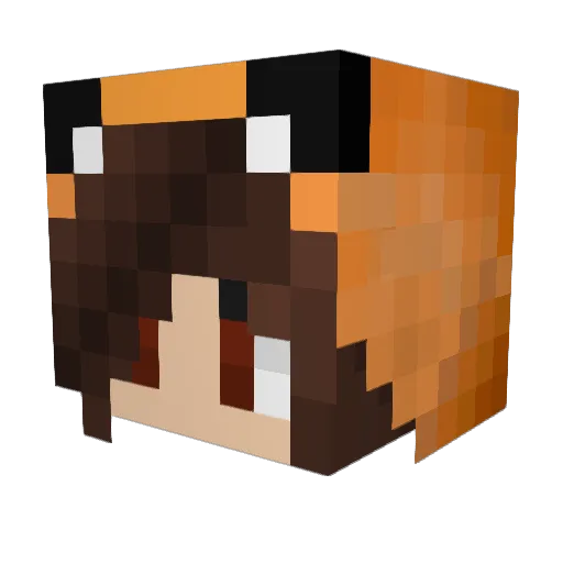 P1X37 Minecraft avatar head, 3D render